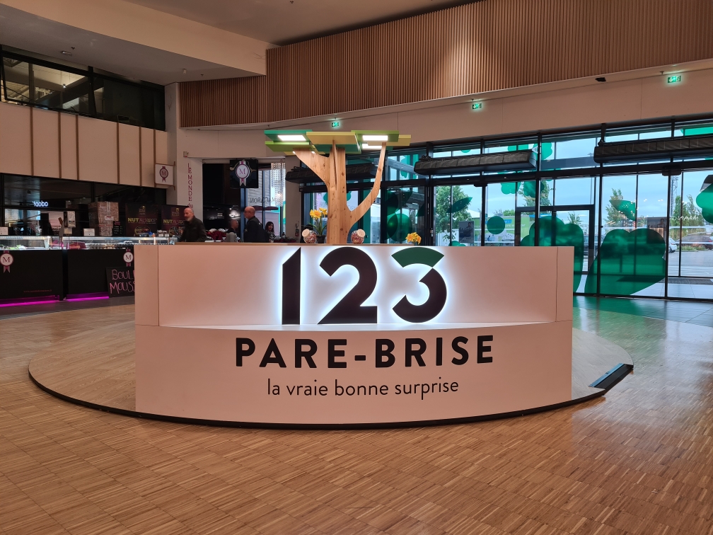 Lettrages en relief 123 PARE-BRISE