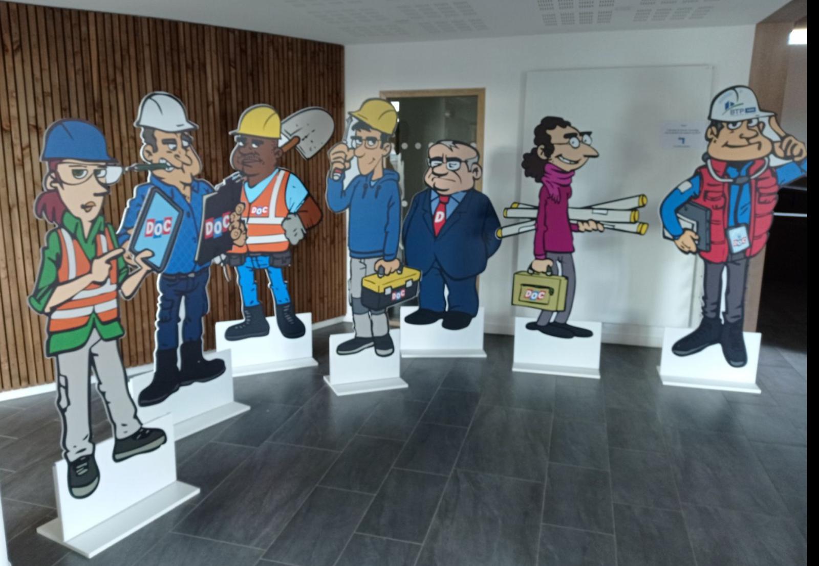 Animation vitrine Silhouettes BTP 2024